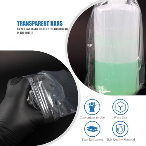 Bysiter SZBST001 200Pcs Tattoo Bottle Bags Disposable Tattoo Wash Bottle Bags Covers Sleeves Squeeze Bottle Bags Covers thumb #2