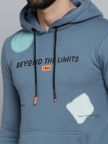 Image of SHOWOFFFF Men Solid Pullover Sweatshirt | Hooded Full Sleeves Cotton Sweatshirt's for Mens | Slim Fit Regular Length Sweatshirts for Men's