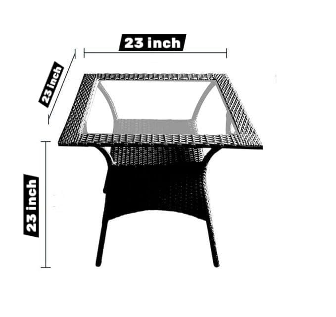 Image of PRATHAM India 5 Piece Outdoor Indoor Patio Furniture Sets Chair Patio Wicker for Living & Dining & Garden Lawn Balcony Office Cafe & Restaurant Garden Chair Furniture with Glass Table