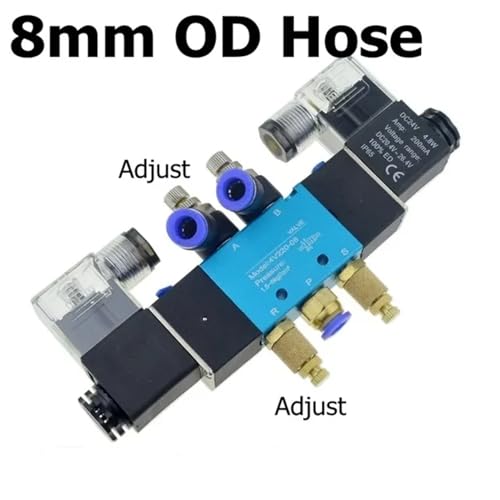 Électrovanne pneumatique à double commande réglable 5 voies 2 pos