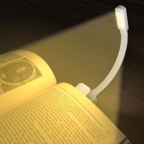 Image of Book Lights for Reading at Night,Reading Lights,AAA Battery Clip-On Led Reading Light with 3 Colors & Stepless Dimming,Portable and Ultra-Lightweight with Long Runtime(Light White)