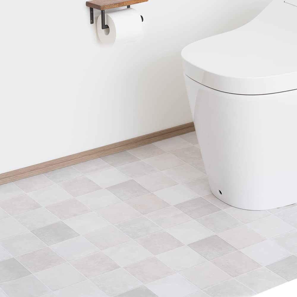 Amazon.co.jp: トイレ 床 リメイクシート 防水タイプ スクエア