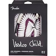 FOR YOU: 1x Fender Jimi Hendrix Voodoo Child Cable YOUR USE: 30ft (9.1m) coiled cable angled/straight YOUR PERFORMANCE: Iconic vintage-style construction BEST MATERIALS: 6.5mm PVC Jacket – 95% copper coverage shield BEST QUALITY: Original Fender – Ma...