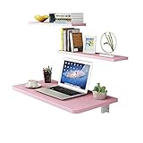 An der Wand montierter schwimmender Klapptisch/an der Wand montierter Schreibtisch, platzsparend, geeignet für Home Office, Waschküche, Bar, Küche, Restaurant, Balkon usw.