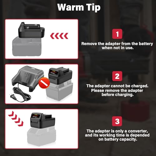 Adapter for Milwaukee 28V to 18V, Battery Converter for Milwaukee M28 28V Battery to Work with 18V Power Tools by HXTMOJU - Used condition - Image 5