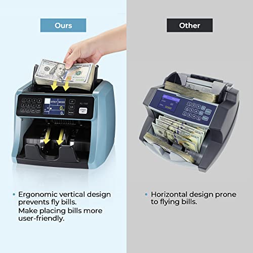 𝗠𝗨𝗡𝗕𝗬𝗡 Imc05 Money Counter Machine, Count Value Of Bills, Uv/Ir/Mg/Dd Detection, Add With Batch Mode Cash Counting Machine, Vertical Design Prevent Fly Bills, Lcd Display, 1200 Bills/Min Speed #TOP1