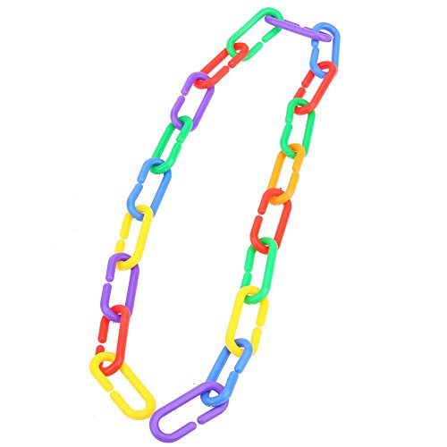 Macrorun 100 stks Papegaai C-clips Haken Ketting Speelgoed C-links Suiker Glider Rat Vogel Speelgoed Plastic - Afbeelding 4