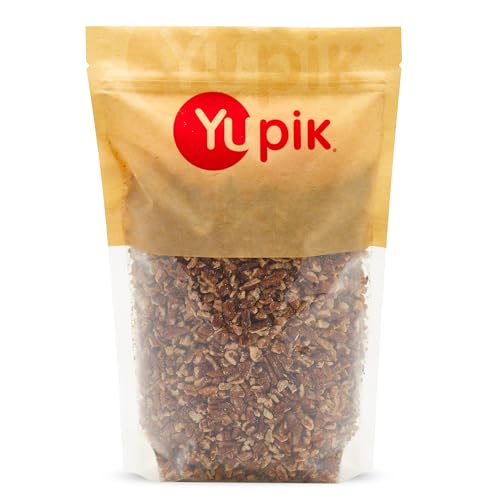 Yupik Raw Pecans, Medium Pieces, 2.2 lb, Kosher, Gluten-Free, Vegan, Chopped Crunchy Nuts, Unsalted, Unroasted, Source of Fiber, Healthy Snacks, Nut Topping & Inclusion, Ideal for Baking & Cooking
