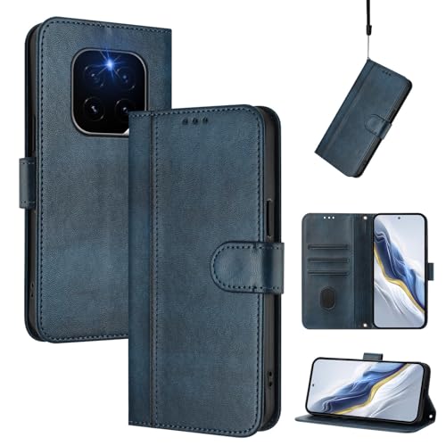 Pzwoxukhov Compatible with Honor GT Pro Case Cover,Compatible with Honor GT Pro with Card Slot,Stand Holder,PU Leather flip Shockproof Case Cover Blue