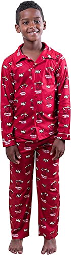 Image of Ultra Game Youth NBA Official 2-Piece Super Soft Button Down Pajamas Set