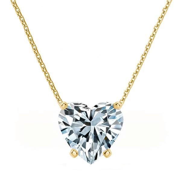 The Diamond Deal 1/4 Carat - 5 Carat | IGI Certified Lab Grown Diamond floating Pendant Necklace For Women | 14K White, Yellow Or Rose Gold | Lab Created Solitaire Lab-Grown Diamond Pendant Necklace