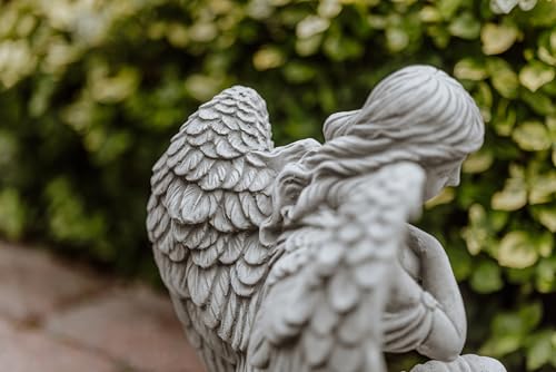 Statue ange amoureux pierre reconstituée抗霜冻不风化花园墓地装饰