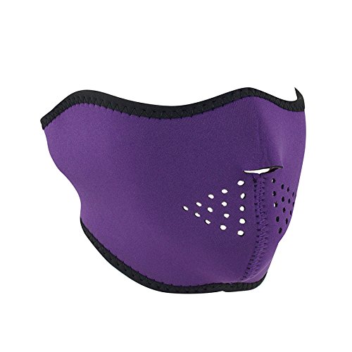 ZANheadgear WNFM082H Sugar Skull Reversible to Purple Half Face Masks - Thumbnail 3