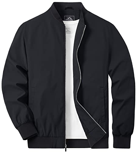 Bomberjacke Für Damen – Leichte Frühlingsjacke Mit Stehkragen, Schwarz, Lässiger Blouson-Style