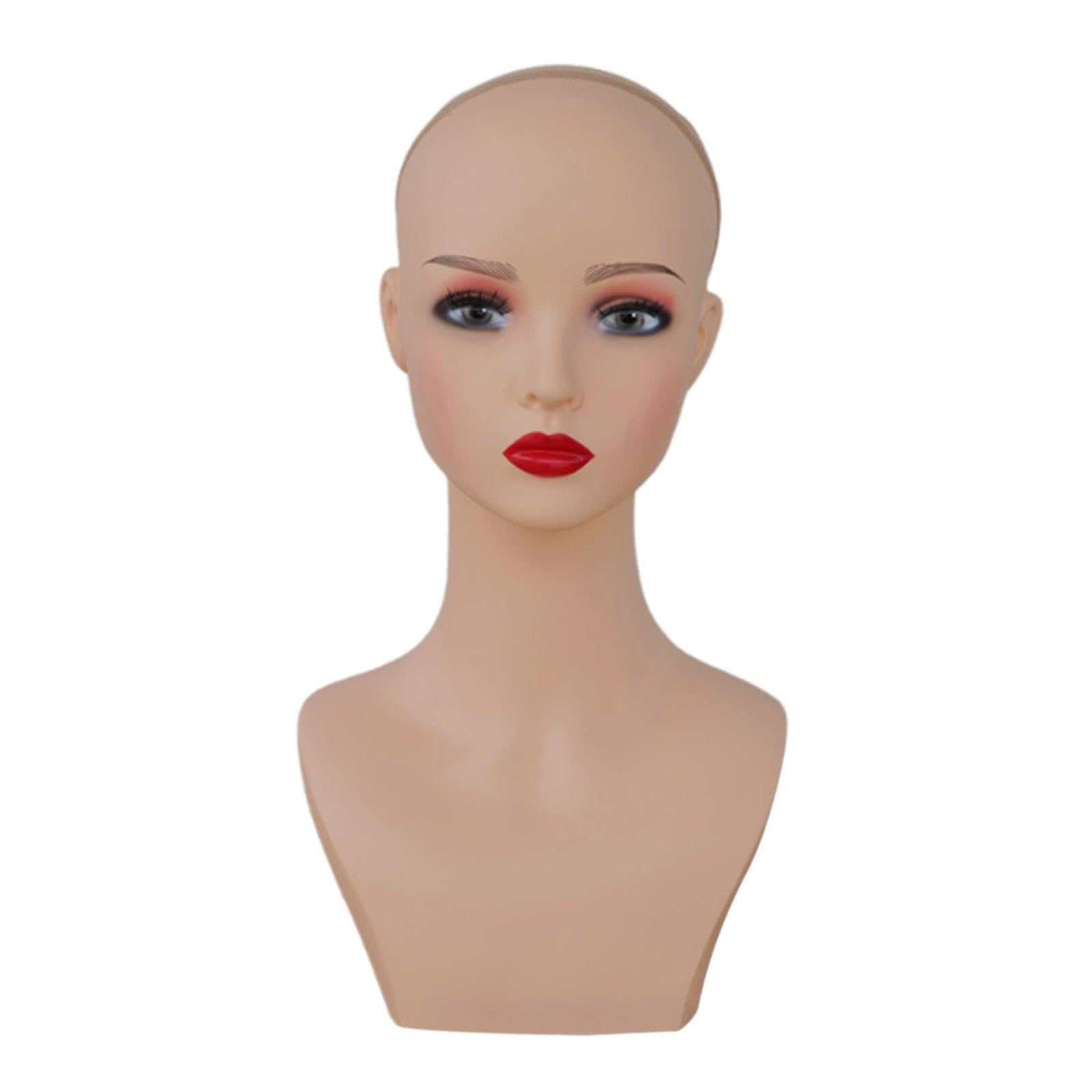 Cabeza de maniquí femenino, busto de cabeza de maniquí, soporte para peluca, soporte de exhibición de peluca para uso personal, Style a