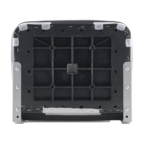 VEVOR Boat Seat, Low Backrest, Folding Fishing Boat Seat with Thickened Sponge Cushion & Waterproof PVC Leather, Aluminum Alloy Hinges, Flip Up Boat Seat for Fishing Boats, Yachts, Ships, Black & Grey