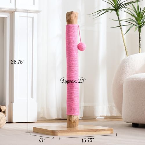 Poste de gato natural rosa que protege los muebles del hogar 7