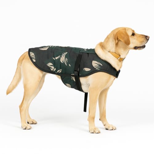 Image of Dog Winter Jacket & Coat for Large Dogs | Warm Padded Waterproof Pet Jacket with Adjustable Straps | Windproof Cold Weather Coat for Labrador, Golden Retriever, German Shepherd (24 Inch)