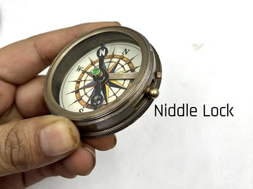 Brújula náutica de latón Viking con tapa grabada, regalo para viajeros y ocasiones especiales miniatura 4
