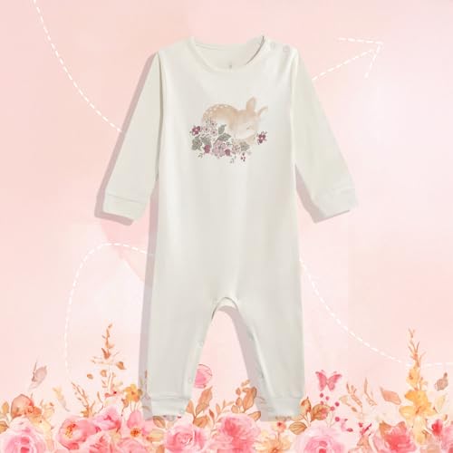 Image of Mothercare Baby Romper Sleepsuit Autumn Print Full Sleeve Pink
