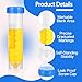 50 Pack 50ml Plastic Centrifuge Tubes with Blue Screw Caps – Self-Standing, Leak-Proof, Graduated Lab Test Tubes for Science & Storage