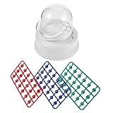 Diseño portátil: la mini máquina de bingo es compacta y liviana, lo que la hace perfecta para viajes, fiestas o reuniones familiares. disfrute de la diversión del bingo en cualquier lugar con esta jaula de bingo portátil, bingo de batido eléctrico, jaula de bingo portátil