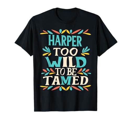 Photo de Harper Nom mignon rétro filles Wildflower Nom Harper T-Shirt