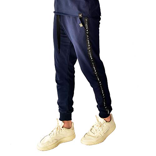 Calça Moletom Jogger Skinny Brohood Masculino Azul Marinho GG