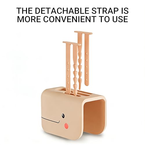 Image of Adorila Whale Silicone Spout Cover for Bathtub Faucet, Adjustable Straps for Roman Tub & Deck Mount, Soft Protective Guard (Almond Beige)