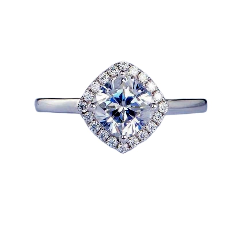 Bague solitaire argent 925 et pierre CZ incolore LK_DHR_0536