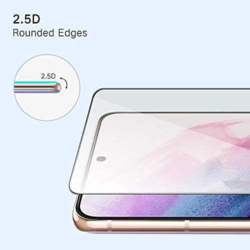 Miniatura 7 de PERFECTSIGHT Paquete de 2 protectores de pantalla de vidrio templado compatibles con Samsung Galaxy S21+, compatible con fundas transparentes HD,