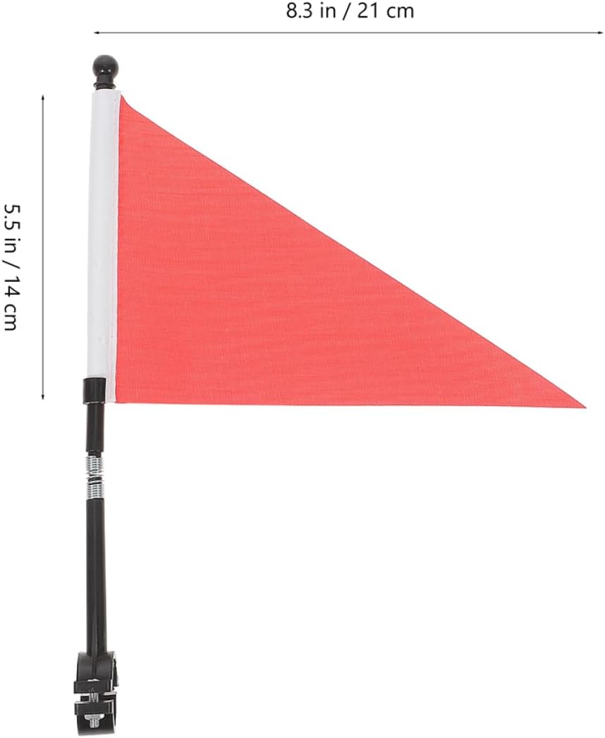 4Sets Cycling Safety Flags for Bicycles Durable Handlebar Flags with Clamp for Bikes Trailers Scooters and Karts