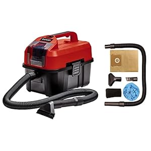 Einhell Accu Nat-/ Droogzuiger TE-VC 18/10 Li-Solo Power X-Change, Li-Ion, 18 V, 10 liter tank, incl. 2 m slang, voeg-/borstelmondstuk + bekleding/universeel mondstuk, zonder accu en lader, Rood-Zwart