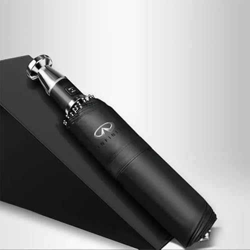 ZAPORA Regenschirm Taschenschirm Sturmfest, für Infiniti QX70 2013-2023Groß 10 Rippen Windsicherer Sturm automatisch kompakt mit einem Knopf Öffnen