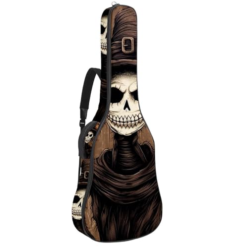 Sac de guitare acoustique 104,1 cm en tissu Oxford étanche avec motif citrouille d'Halloween