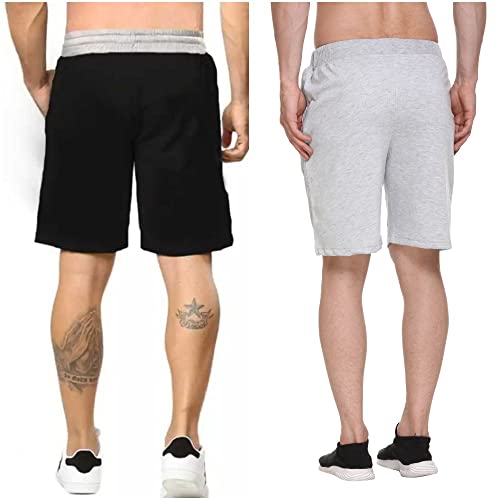 Image of Men's Cotton Sports Shorts with Zipper Pocket (Pack of 2)