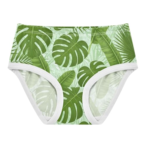 Lush Green Palm Leaves Girls Underwear Toddler 2t Cotton Panties Little Girl Aesthetic Briefs Underpants