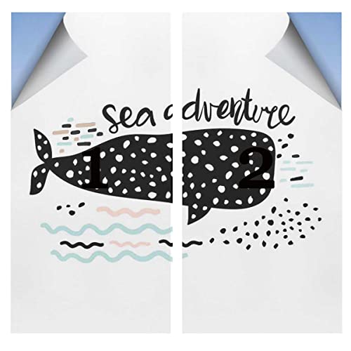 Privacy Window Film Dotted Whale Shark Removable Static Decorative Privacy Window Films #TOP1