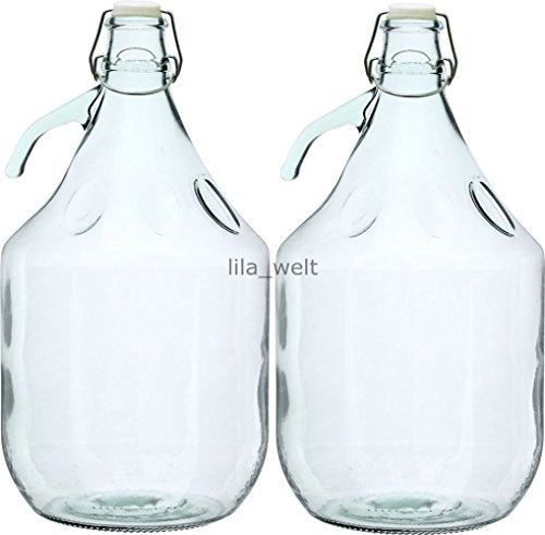 Unbekannt 2 globos de fermentación de 5 litros con cierre de plancha, botella de cristal