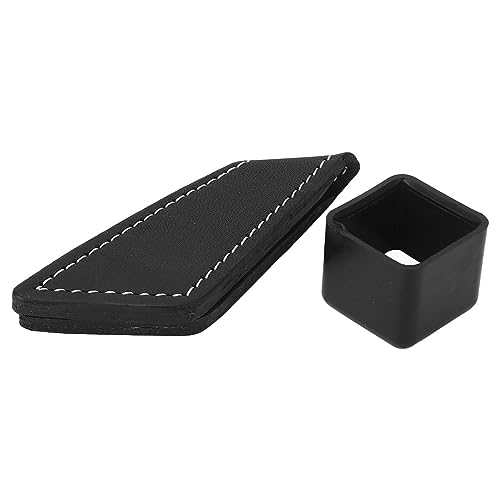 Suporte magnético de giz de bilhar preto de liga de alumínio com clipe de cinto de couro, acessórios
