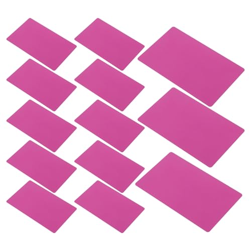 Cartes de visite vierges en aluminium rose fuchsia pour gravure laser 86x54mm x200