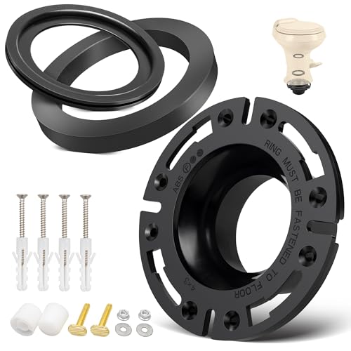 Image of Oyviny RV Toilet Flange and Seal Kit Replacement for Dometic 300 310 320 Series, 3 inch Floor Flange with Gasket and Flush Ball Seal, Replaces 385345892 385311652 385311658