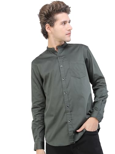 Image of KETCH Men Slim Fit Solid Full Sleeve Shirt