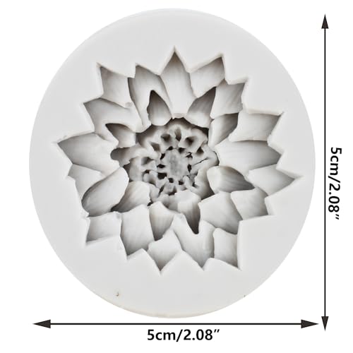 image for MINFEIDMS Flower Silicone Molds Daisy Flower Fondant Silicone Molds Fo
