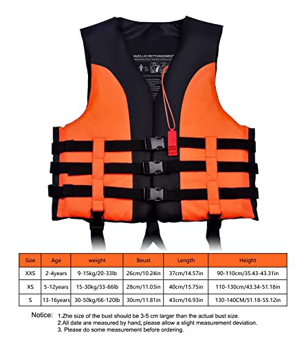 Foto von VAZILLIO Kinder Schwimmweste Feststoff Rettungsweste Schwimmhilfe für Wassersport 2023 Upgrade