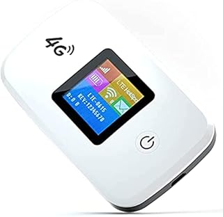 4G Mobile WiFi Router, WiFi Mobile Hotspot Unlocked Wireless Internet Router 2400mAh with SIM Card Slot for Outdoor Travel Support B2/B4/B5/B12/B17 Network Band