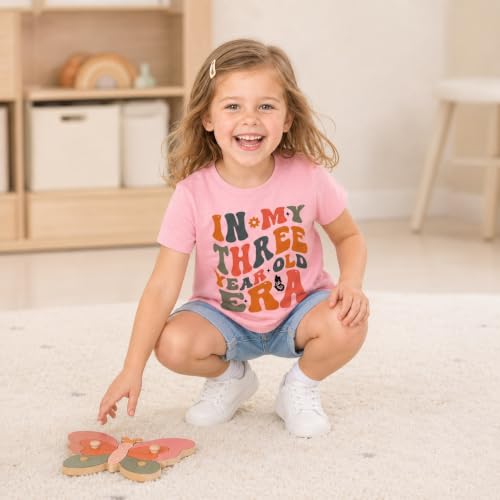 Image of Toddler Girls 3rd Birthday Shirts for Girls 3 Years Old Outfit for Party Tshirt