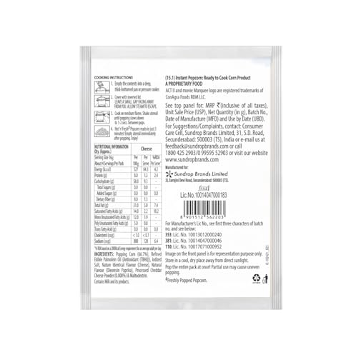 Image of ACT II Instant Popcorn, Cheese, 3x70g (Buy 2 Get 1 Free)