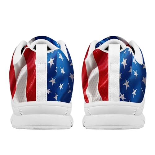 Image of GIFTPUZZ Mens Lace Up Athletic Trainers Running Sneakers Wedge Breathable Gym Lightweight Sports Tennis Shoes