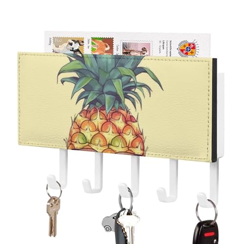 BVKWNTSA Ananas Schlüsselbrett mit 5 Haken